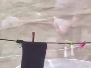 Neighbour came out for a pee