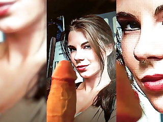 Lara Croft cosplay slutty face cum tribute