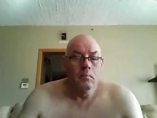 Bald Dad Wanking