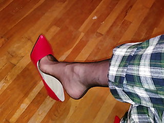 PJ's And Stilettos Stocking Foot Shoeplay