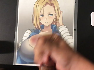 Android 18 Cum Tribute SOP with Cock Rubbing