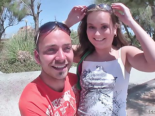 Beach German Teen Seduce to Porn Casting at Holiday on Mallorca
