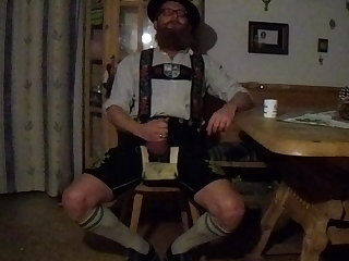 Edging in der Lederhosen