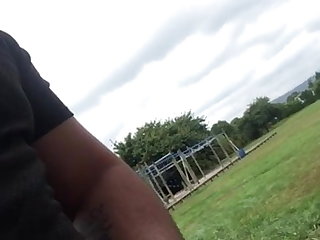 Outdoor Wank In The Heat, Sweating while stroking