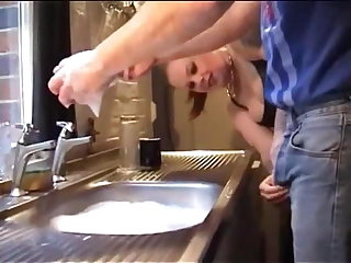 Starla handjob at sink hh