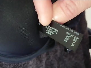 Dirty old perverts huge load on my girlfriends bra