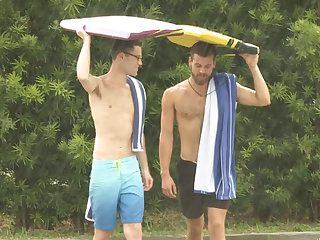 Gay Men Fucks In A Rainy Holiday