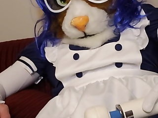 fursuit maid vibrating