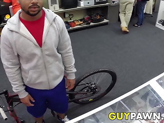 Pawnshop owners double team juicy ebony customer