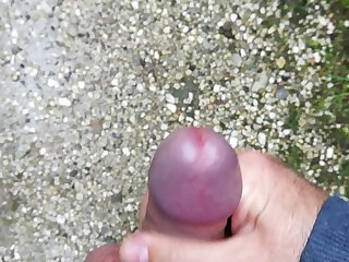 Cumshot43. Another cum explosion outdoor..