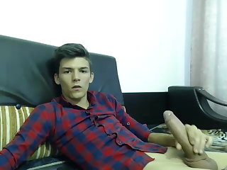 guy stroking his big meat