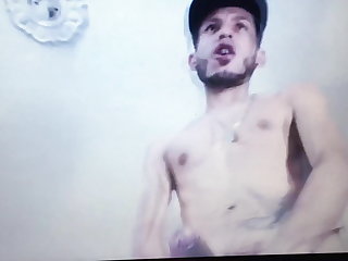 Magrinho Skinny horse hung huge cock young Latino edging uncut dick
