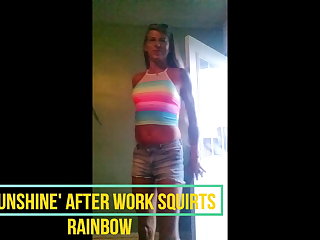 'SUNSHINE'  after work squirts RAINBOW summer outfit