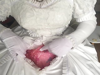 Creampie white only Bride with Bride Cock Dress