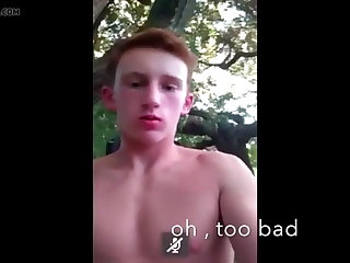 Outdoor Twink loves to show after instructions