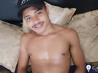 Latein smooth latino twink with big cock and big balls solo