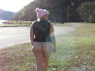 Wife Walking Around in the Park