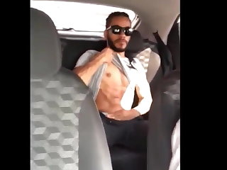 Black gay guy jerking off in the bla bla car