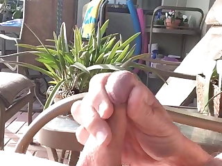 Voyeur Afternoon Masturbation On The Patio