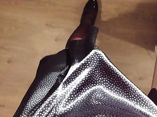 Walking With a Shiny Satin Bulge POV