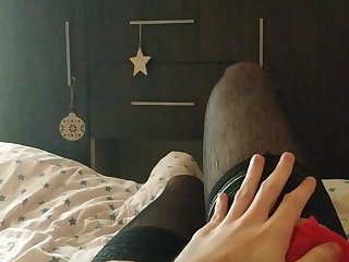 Cumming in condom and rubbing my body in sexy lingerie