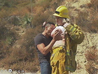 Guy Fucks Shemale GenderX - Getting Fucked Raw By Trans Firefighter