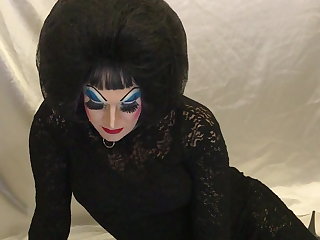 Κάλτσες Drag Queen Slut starting webcam with a Master!