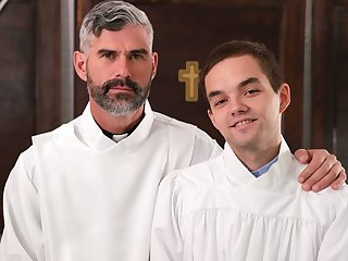 Bareback Twink Catholic Altar Boy Fucked By Priest During Training