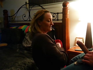 Amateur Cuckolding MILF Sucks Husband And His Best Friend