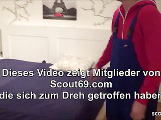 69 Horny German Mature Wife tricked Young Homeworker to Fuck