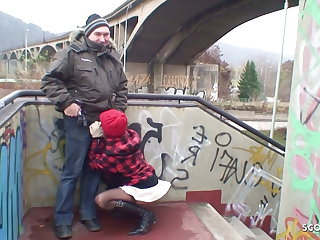 Checa Old Ugly Guy Fucks Real Czech Teen Street Whore in Public