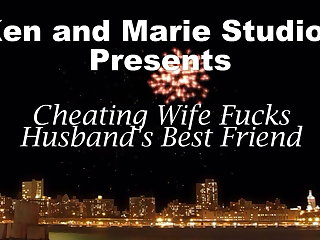 Cum in Mouth Cheating Wife Fucks Husband's Best Friend