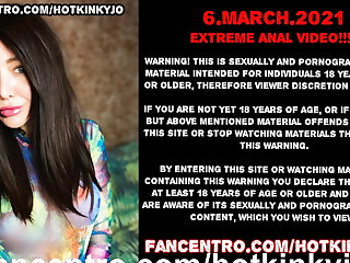 性別玩具 Extreme long octopus dildo completely in Hotkinkyjo’s asshole