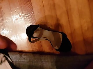 black heels first cum